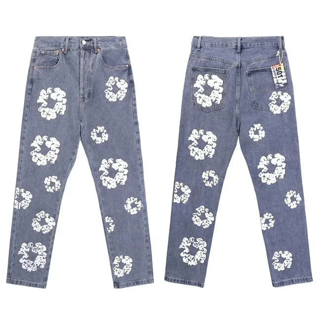Unbranded Matching Sets Floral Print Denim Jacket and Jeans Set product detail image 5