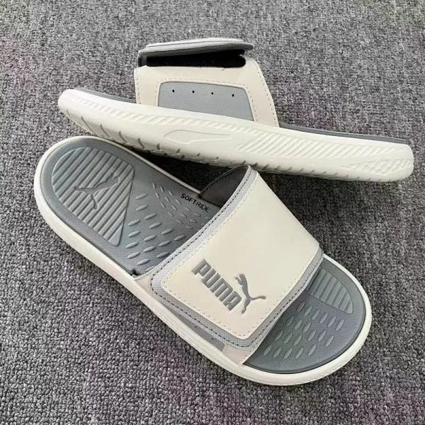 Puma Softride Slide White Gray Slippers product listing in Litbuy spreadsheet finds