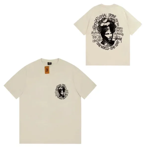 Stüssy International Tribe Graphic T-Shirt Beige - 1