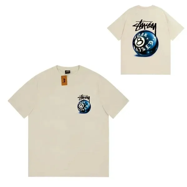 Stüssy x Haisen 8-Ball Graphic T-Shirt Beige - 1