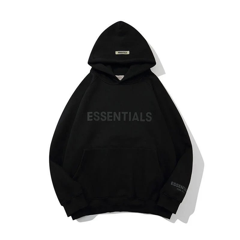 Fear of God Essentials Black Oversized Hoodie - 14