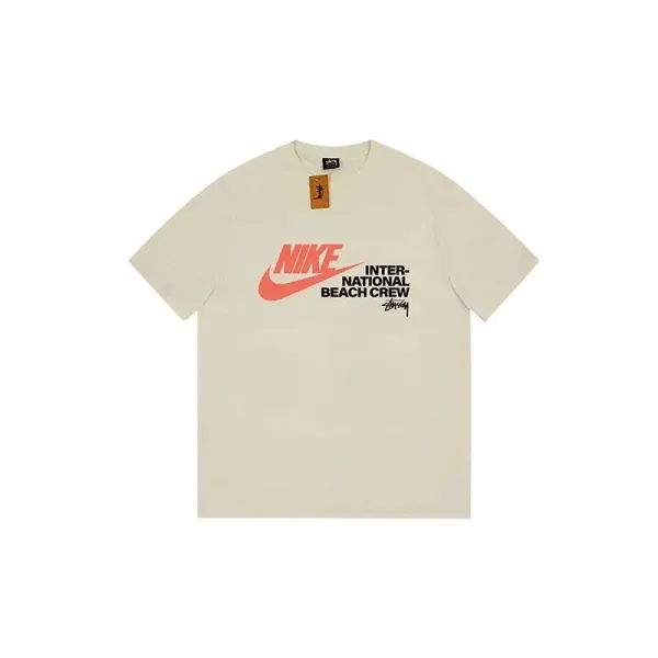 Nike x Stussy International Beach Crew Beige T-Shirt - 1