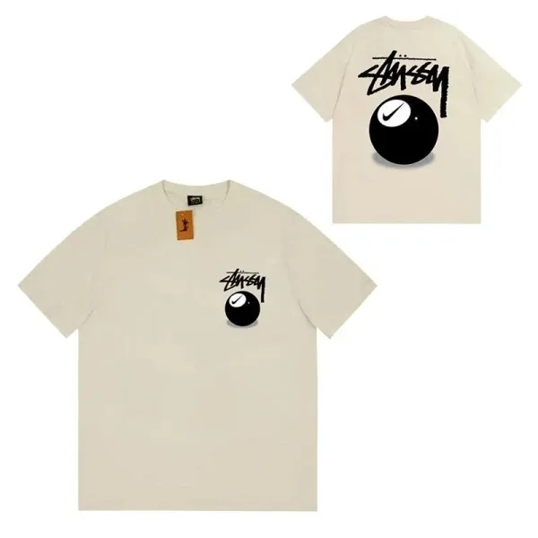 Stüssy 8-Ball Graphic T-Shirt Beige T-Shirt - 1