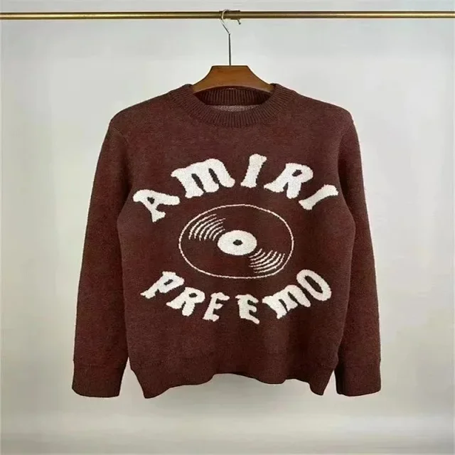 Amiri Knitwear Crew-Neck Logo Knit Sweater product detail image 7