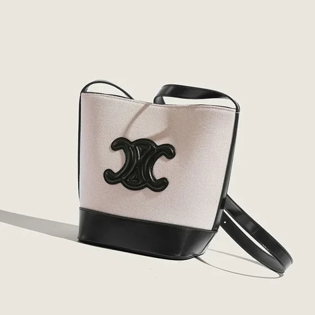 CELINE Crossbody Bags Triomphe Emblem Canvas Bucket product detail image 3