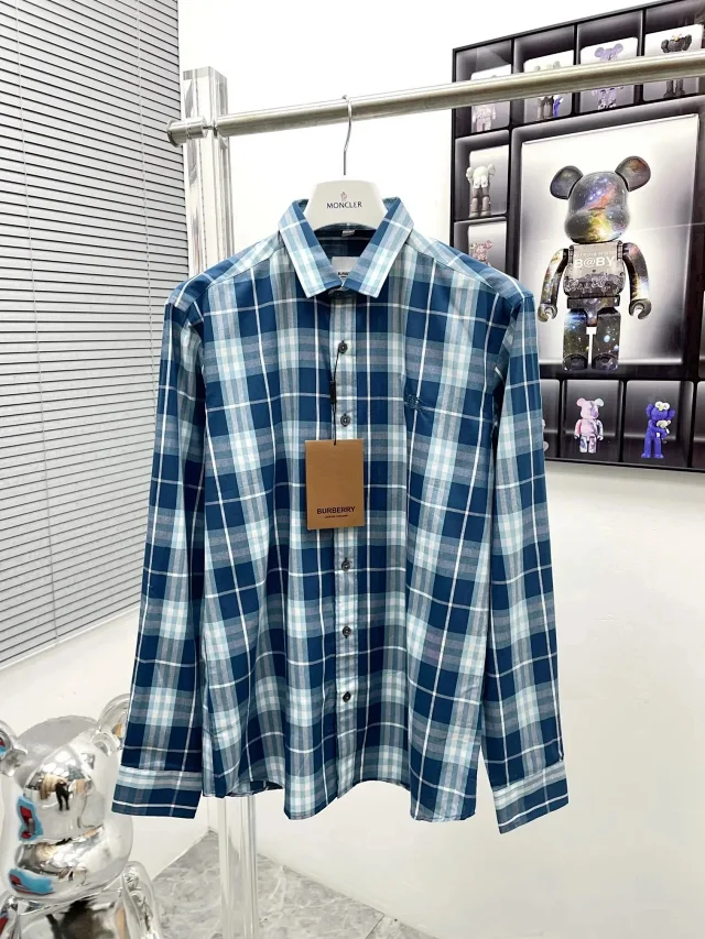 Burberry Shirts Long-Sleeve Check Button-Up Shirt product detail image 7