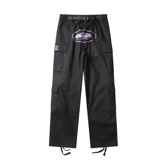 Unbranded Trousers Cargo with multiple flap pockets, adjustable belt, ankle drawstrings and graphic print product detail image 5