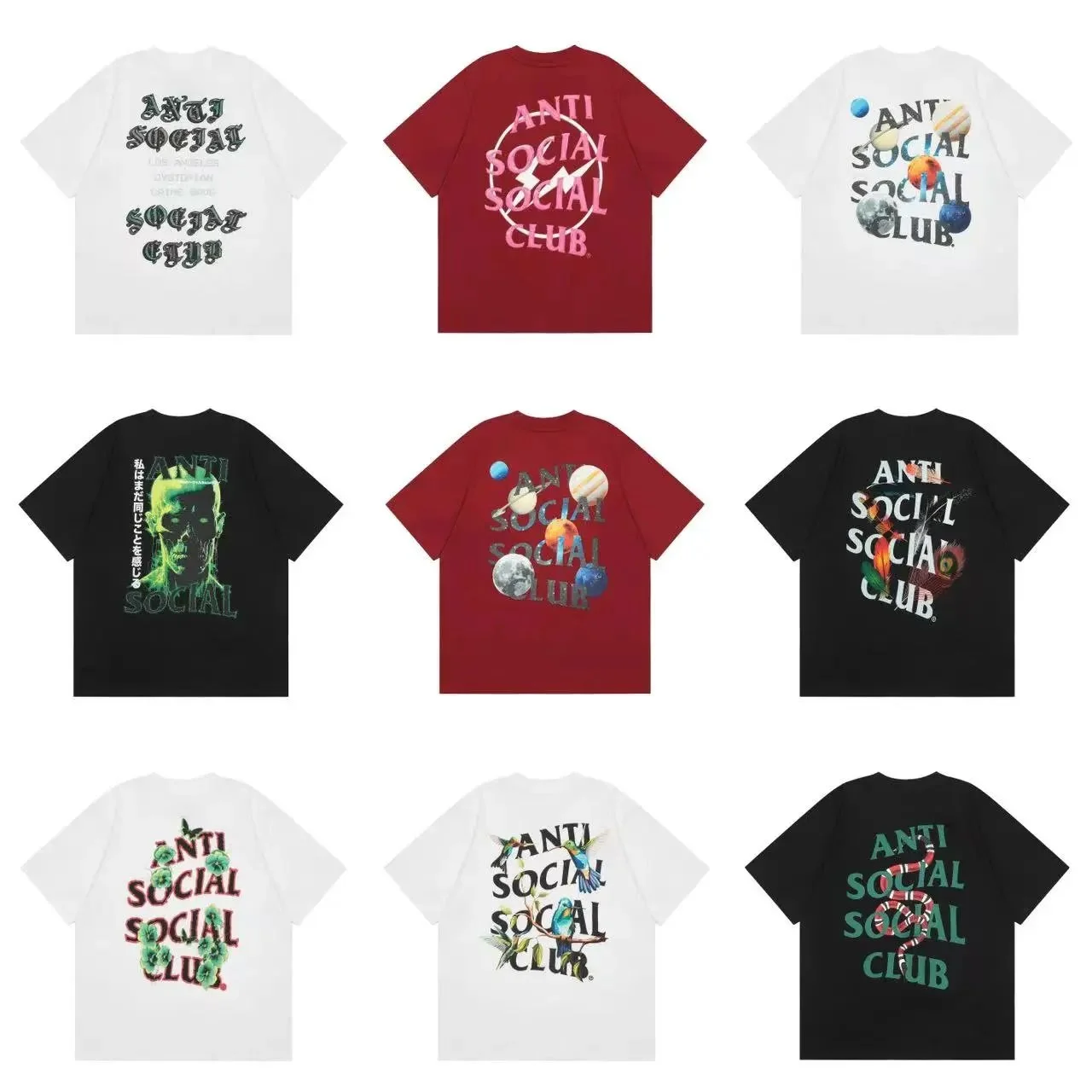 Anti Social Social Club Green Skull T-Shirt - Men'
