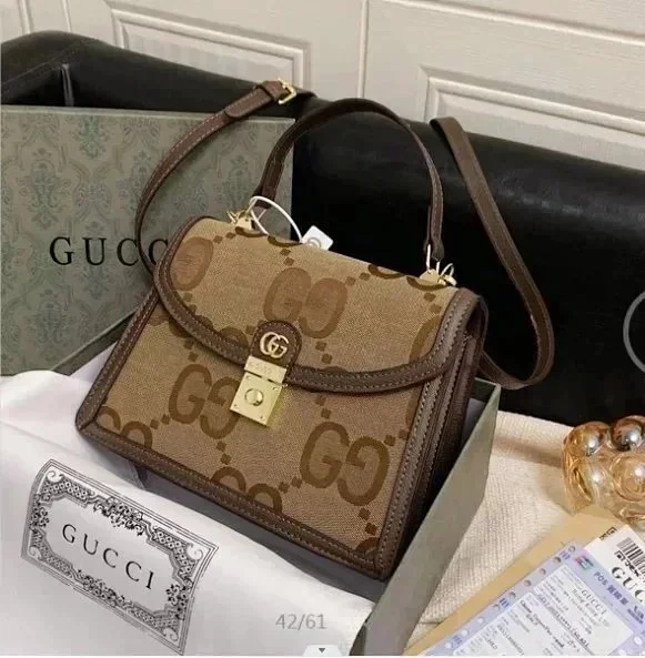 Gucci Crossbody Bags Chain-strap flap with GG monogram or quilted double-G hardware product detail image 1