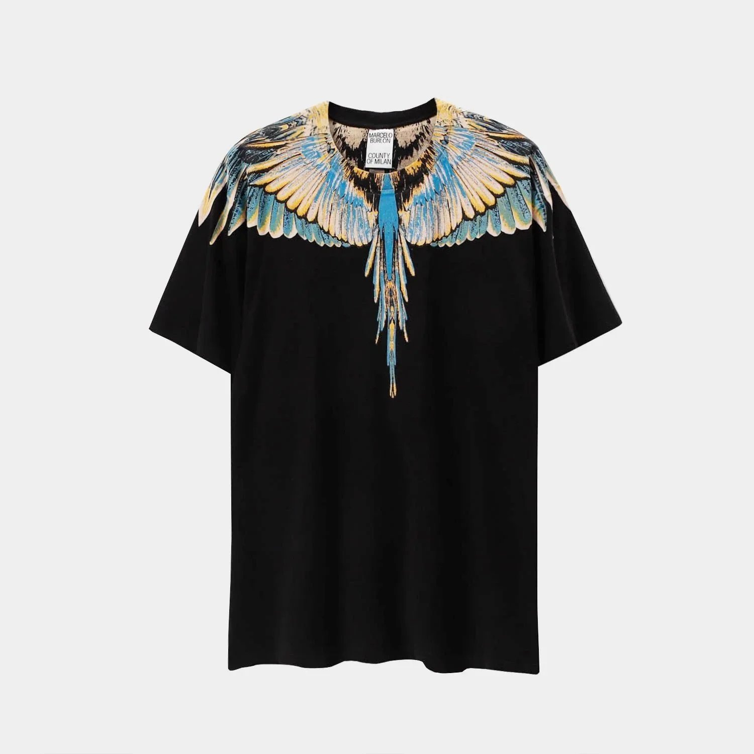 Marcelo Burlon County of Milan T-Shirts Short-Sleeve Wing Print — 18 black