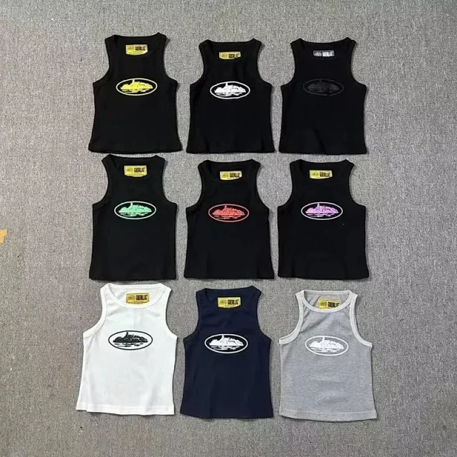 Corteiz Vests Ribbed tank top with oval graphic product detail image 1