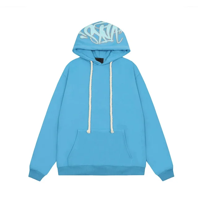 Unbranded Hoodies & Sweatshirts Graffiti-print pullover hoodie with rope drawstrings and kangaroo pocket product detail image 9