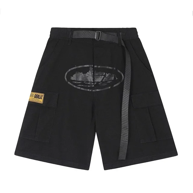 Unbranded Shorts Cargo with graphic print and webbing belt product detail image 7