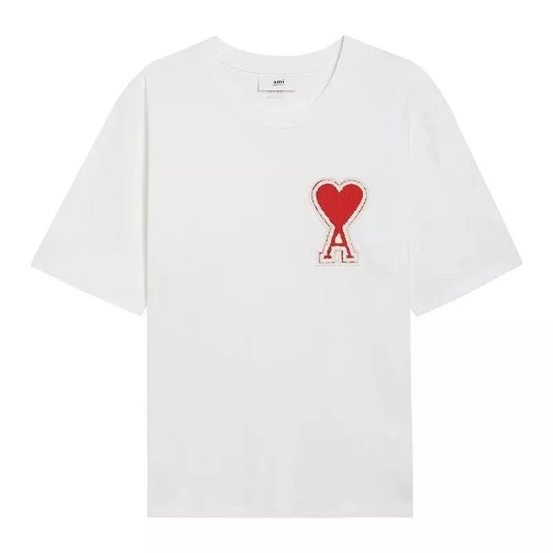 AMI Paris Heart Logo T-Shirt Forest Green T-Shirt - 7