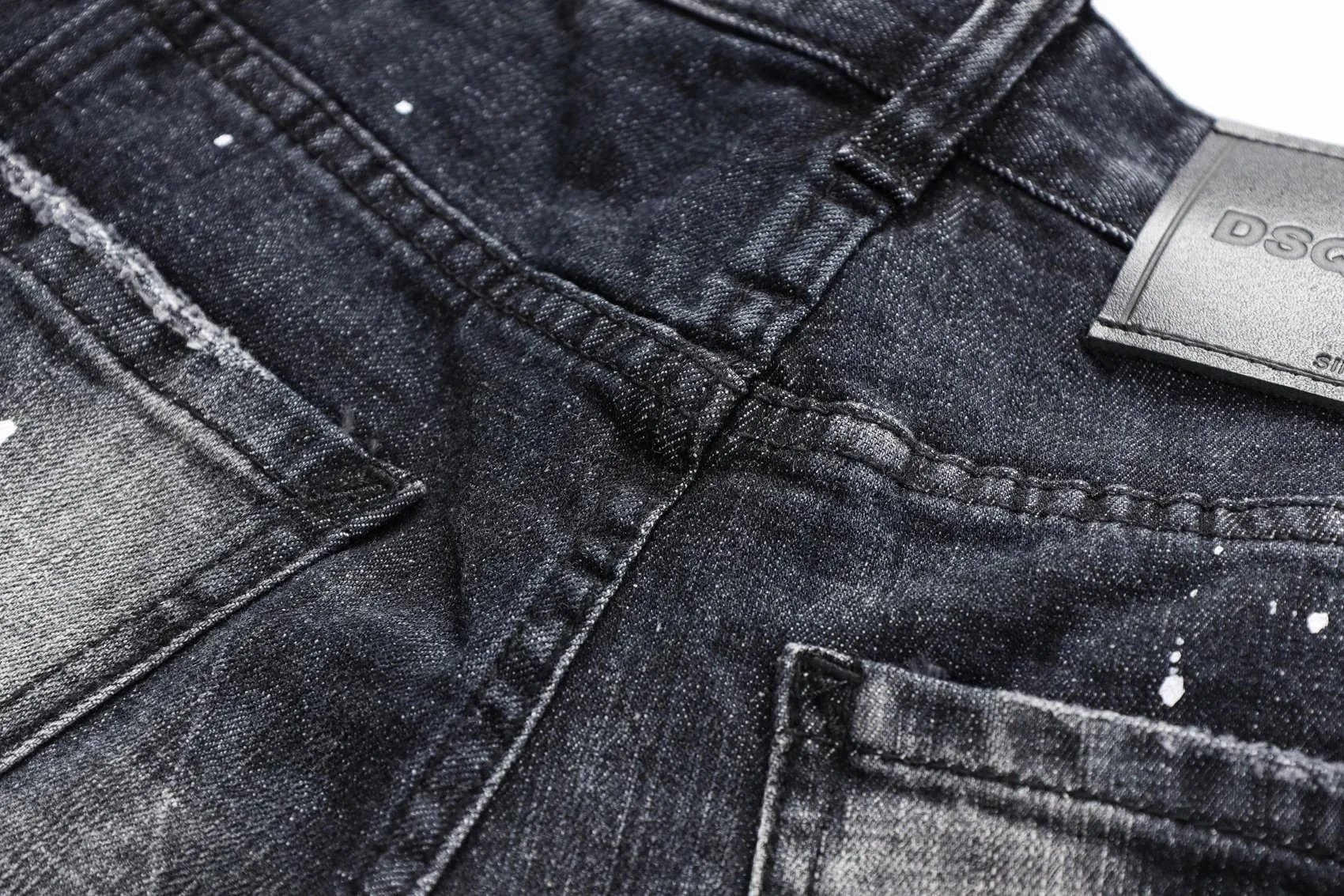 Dsquared2 Paint-Splatter Distressed Slim Fit Jeans - 9