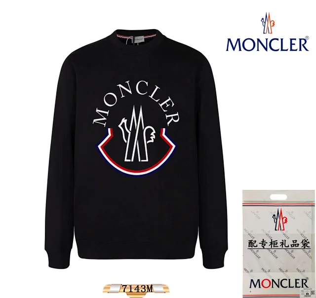 Moncler Hoodies & Sweatshirts Logo Graphic Crewneck Sweatshirt product detail image 2
