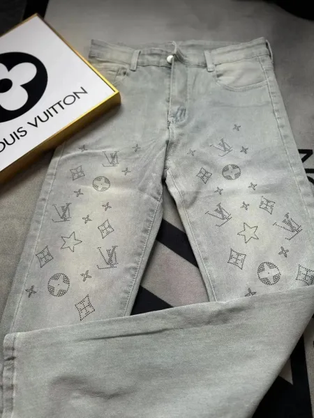 Louis Vuitton Monogram Pocket Detail Light Wash Jeans - 3