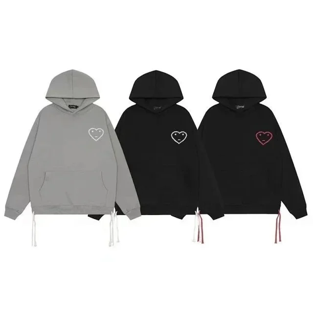 Cansicko Matching Sets Heart Graphic Hoodie and Jogger Set with Drawstring Hem product detail image 8