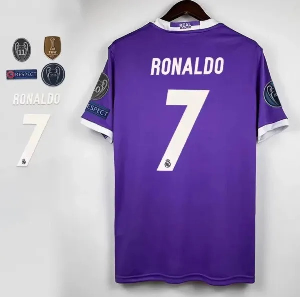 Real Madrid Cristiano Ronaldo #7 Purple Away Jersey - 1