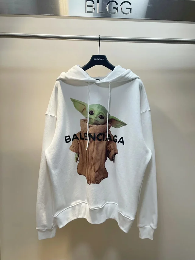 Balenciaga Jackets Hooded Color-Block Zip Windbreaker product detail image 3