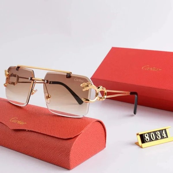 Cartier Panthère de Cartier Gold-Tone Gradient Lens Sunglasses product listing in Litbuy spreadsheet finds