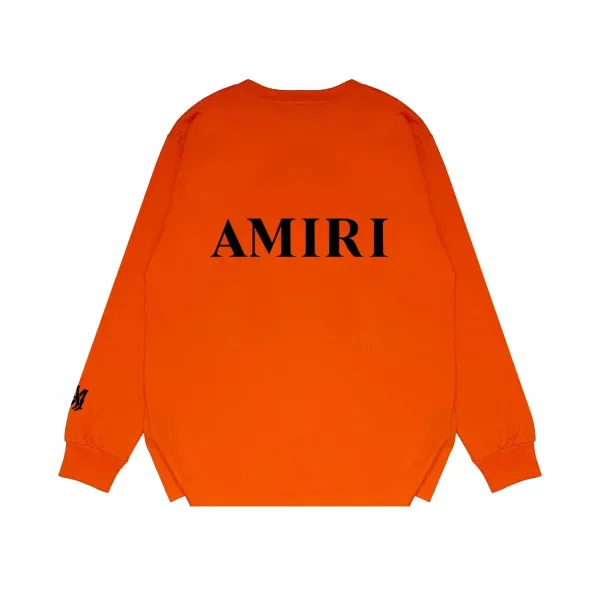 Amiri Skeleton Print Long Sleeve T-Shirt Beige - 4