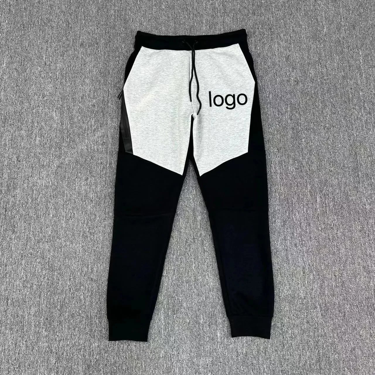 Design Joggers White with Black Side Stripe Joggers - 11