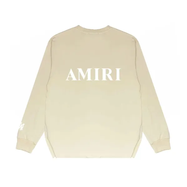 Amiri Skeleton Print Long Sleeve T-Shirt Beige - 6