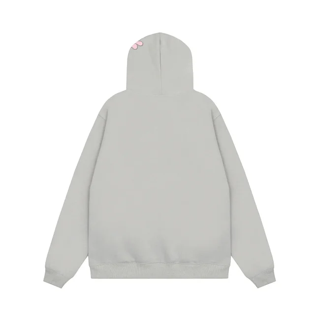 Unbranded Hoodies & Sweatshirts Graffiti-print pullover hoodie with rope drawstrings and kangaroo pocket product detail image 4