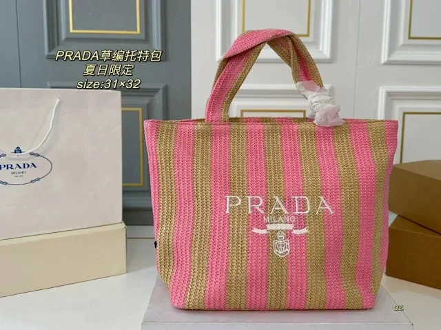 Prada Handbags Woven Crochet Tote product detail image 9