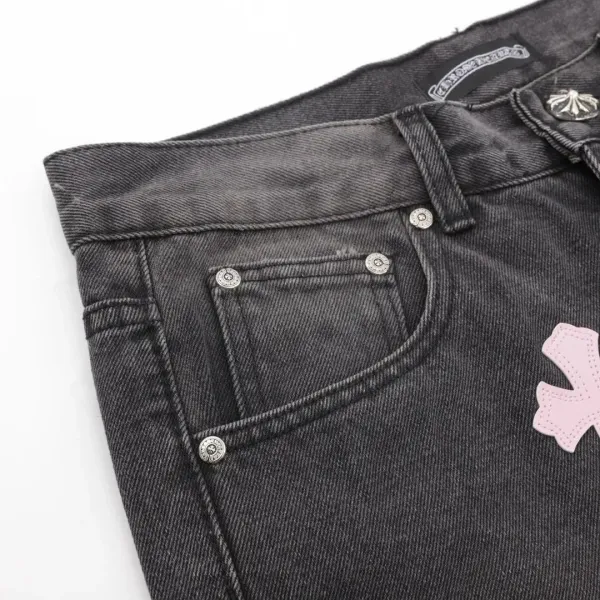 Saint Tears Cross Embroidered Black Jeans - 11