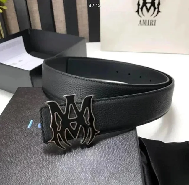 AMIRI Belts Reversible logo buckle belt product detail image 1