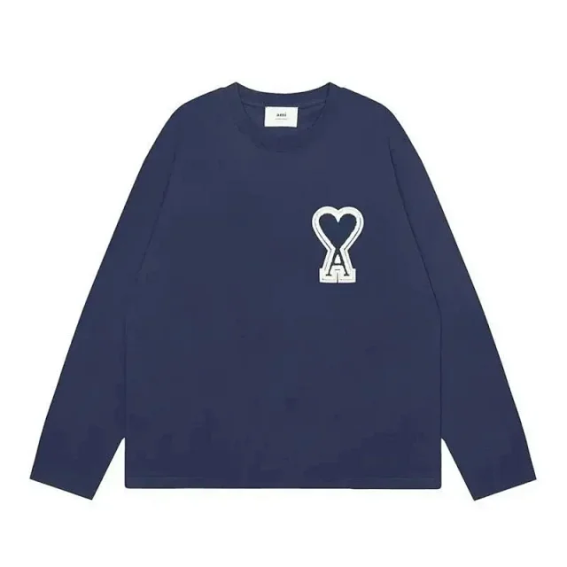 AMI Paris Hoodies & Sweatshirts de Coeur logo crewneck sweatshirt product detail image 14