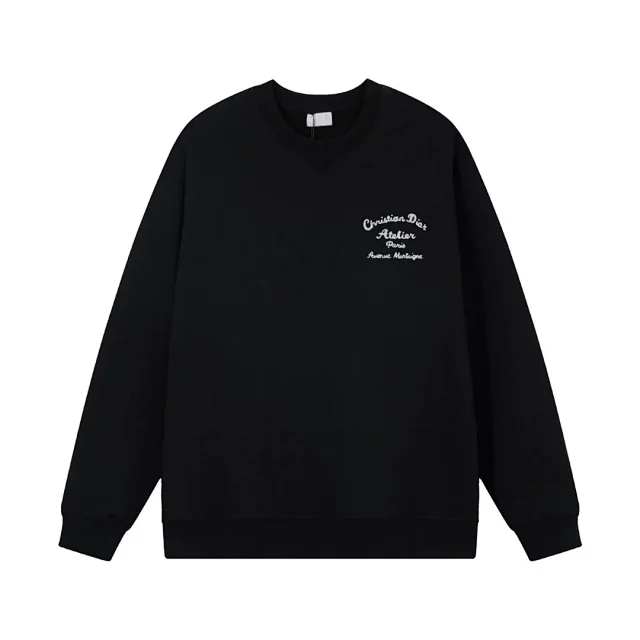 Dior Knitwear Crewneck sweater with Oblique shoulder stripes product detail image 4