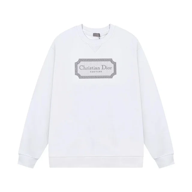 Dior Knitwear Crewneck sweater with Oblique shoulder stripes product detail image 7
