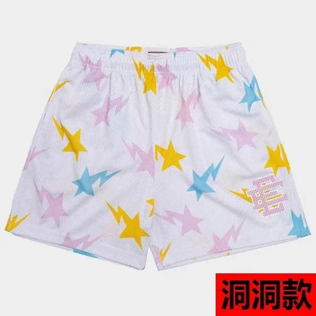 Eric Emanuel Shorts Mesh basketball with lightning star print product detail image 1