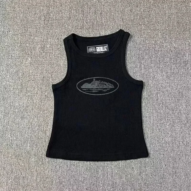 Corteiz Vests Ribbed tank top with oval graphic product detail image 3