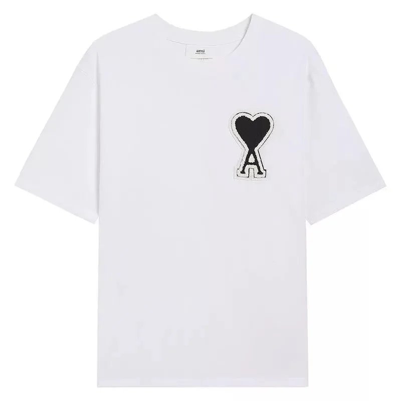 AMI Paris Heart Logo T-Shirt Forest Green T-Shirt - 6