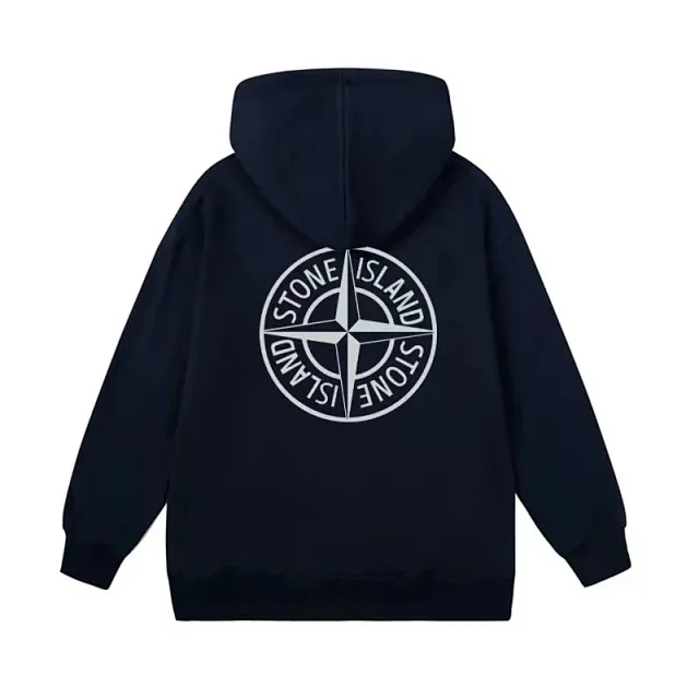 Stone Island Hoodies & Sweatshirts Hooded sweatshirt with compass back print product detail image 1