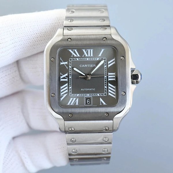 Cartier Santos de Cartier Gray Dial Steel Mechanical Watch Watches product listing in Litbuy spreadsheet finds