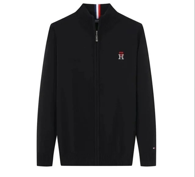 Tommy Hilfiger Knitwear Embroidered logo crew-neck and full-zip knit sweaters product detail image 6