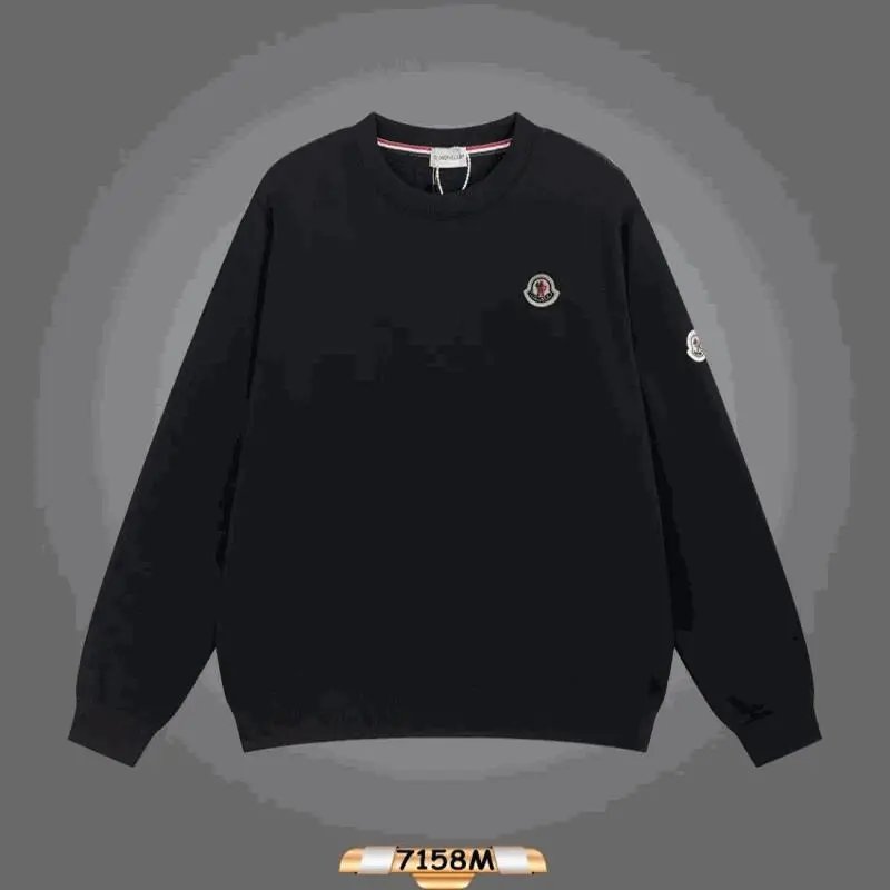 Moncler Black Round Neck Sweater