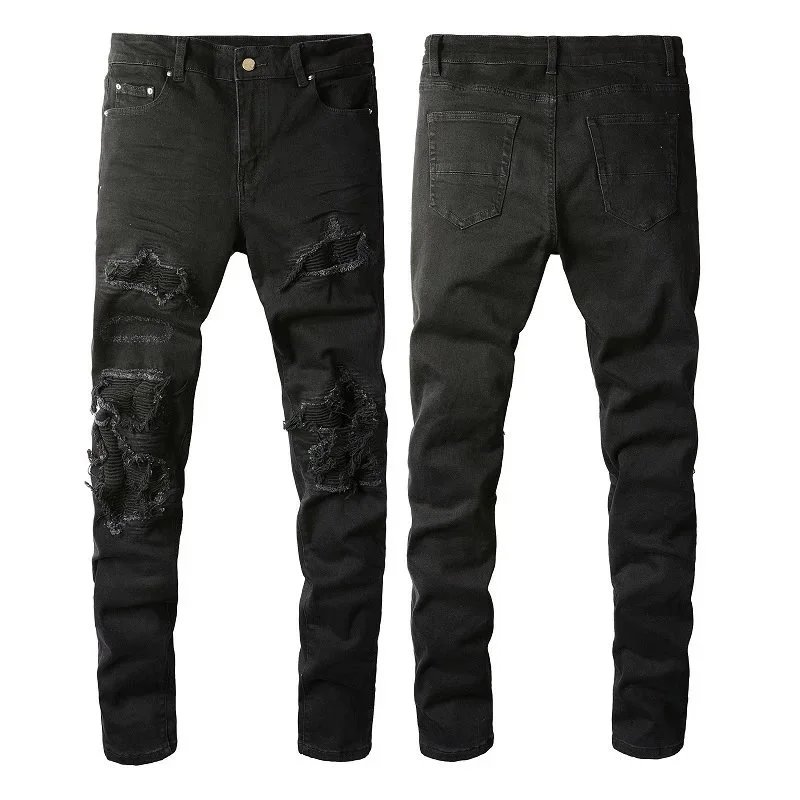 Unbranded Jeans Distressed Slim-Fit — 569