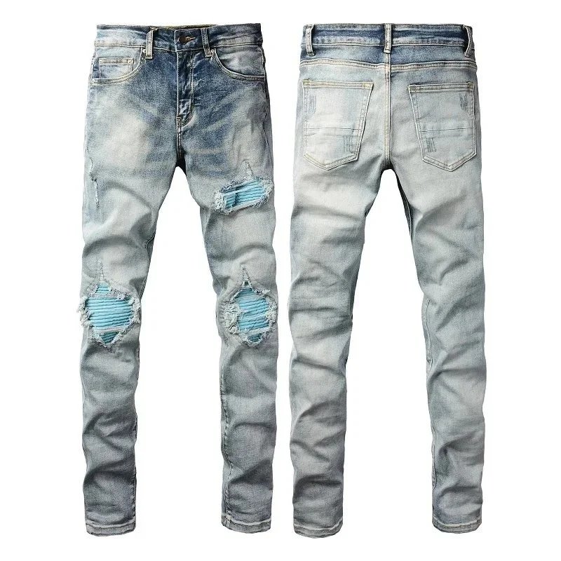 Unbranded Jeans Distressed Slim-Fit — 1332