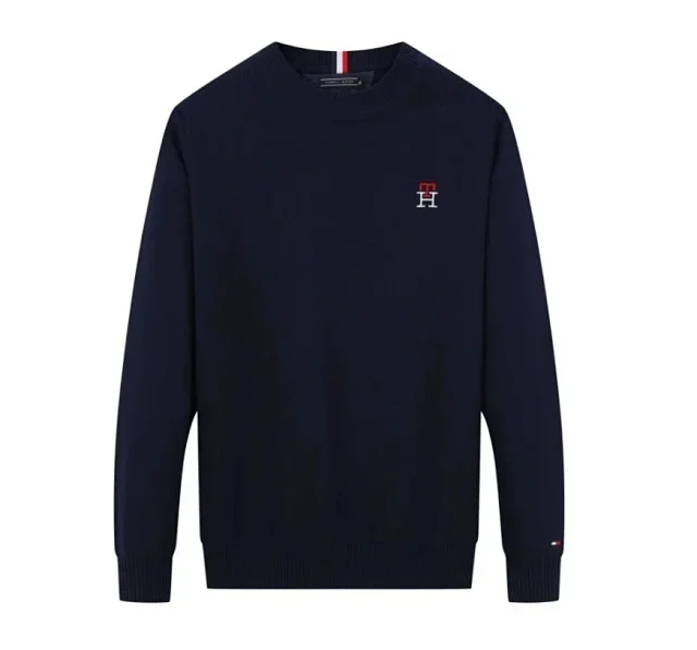 Tommy Hilfiger Knitwear Embroidered logo crew-neck and full-zip knit sweaters product detail image 9