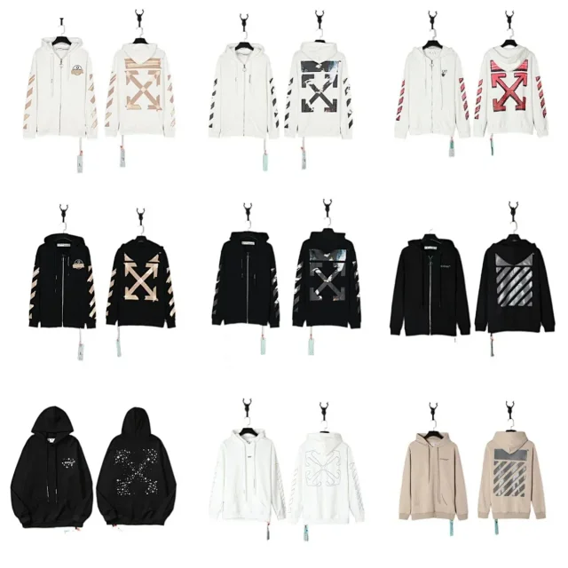 Off-White Hoodies & Sweatshirts Hooded Sweatshirt with Arrow Graphics product detail image 1