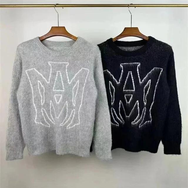 AMIRI Knitwear Logo Graphic Crewneck Sweater product detail image 7