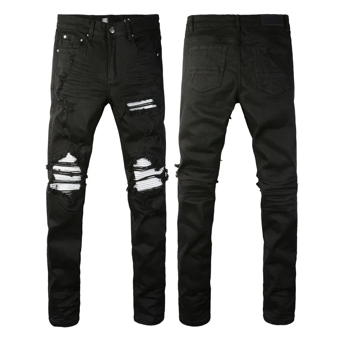 Unbranded Jeans Distressed Slim-Fit — 8837