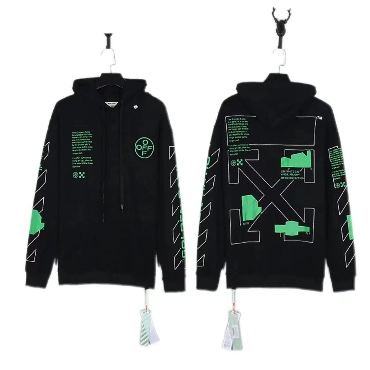 Off-White Arrow Print Beige Hoodie - 4