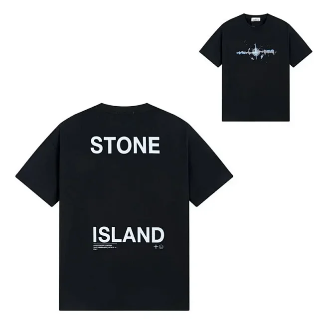 Stone Island T-Shirts Short-Sleeve Graphic Logo Print product detail image 5